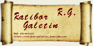 Ratibor Galetin vizit kartica